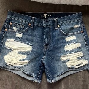 7 for all mankind denim shorts
